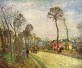 Camille Pissarro Famous Paintings - Postkutsche von Louveciennes 1870